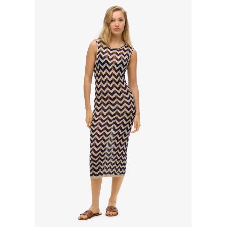 Superdry Gebreide jurk beige / marine