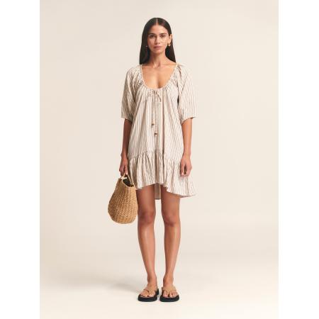 St MRLO St MRLO Jurk Sora beige / zwart / wit