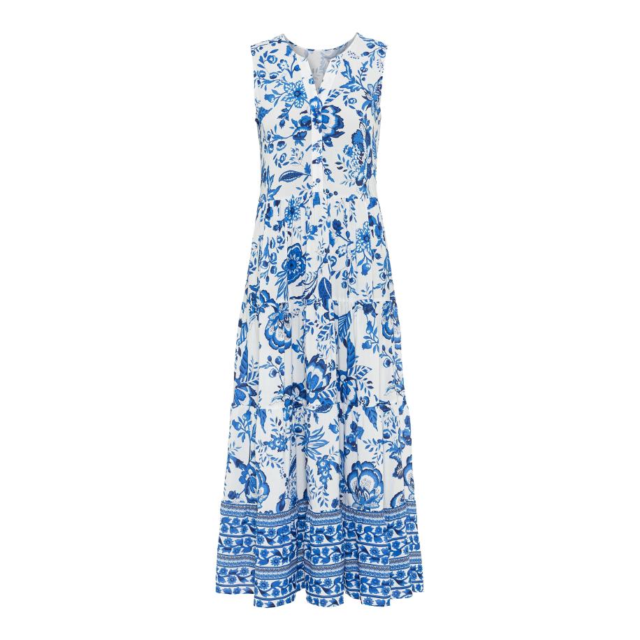 Lascana LASCANA Jurk blauw / wit -