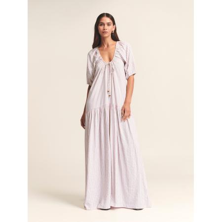 St MRLO St MRLO Jurk Florence groen / pastelroze