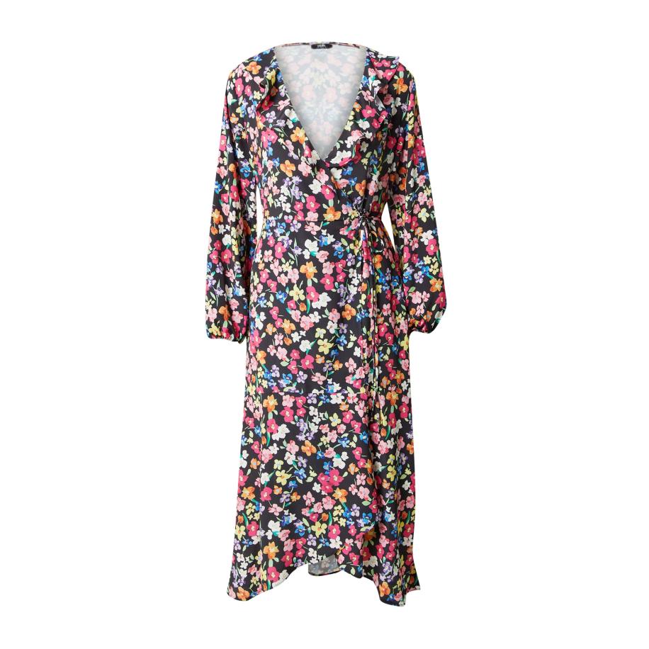 Wallis Wallis Jurk blauw / oranje / pink / zwart -