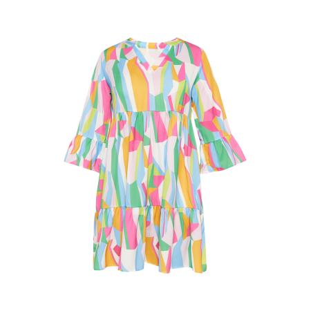 FELIPA FELIPA Jurk Fashion Look lichtblauw / curry / groen / lichtroze