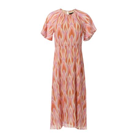 COMMA Jurk crème / lavendel / mandarijn / rosa