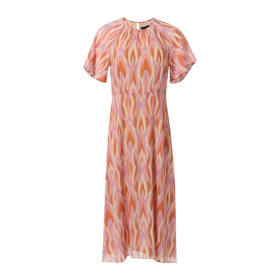 COMMA Jurk crème / lavendel / mandarijn / rosa Oranje