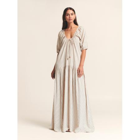 St MRLO St MRLO Jurk Florence beige / zwart / wit