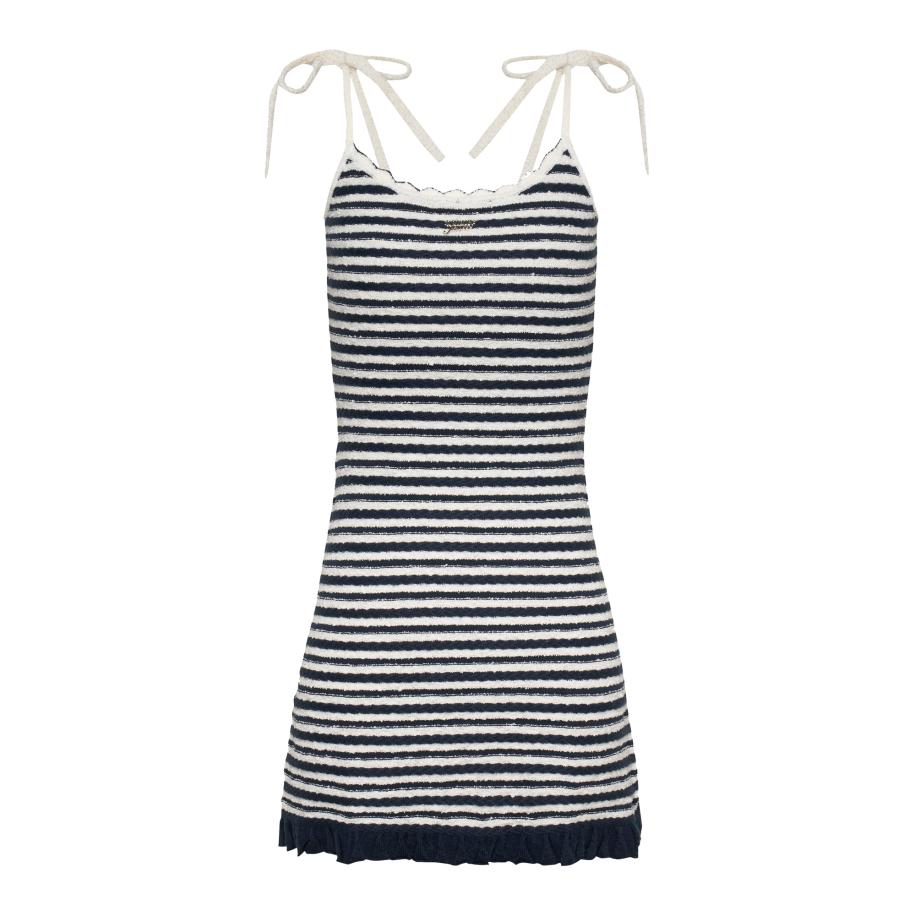 Tommy Jeans Gebreide jurk marine / offwhite Blauw