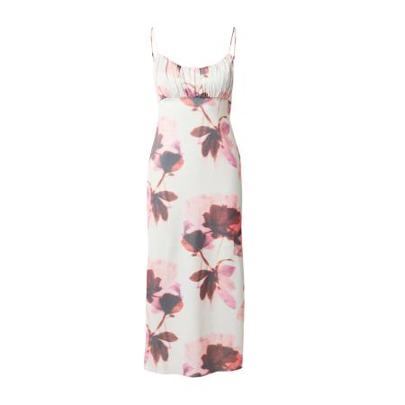 TOPSHOP Zomerjurk lichtroze / karmijnrood / wit
