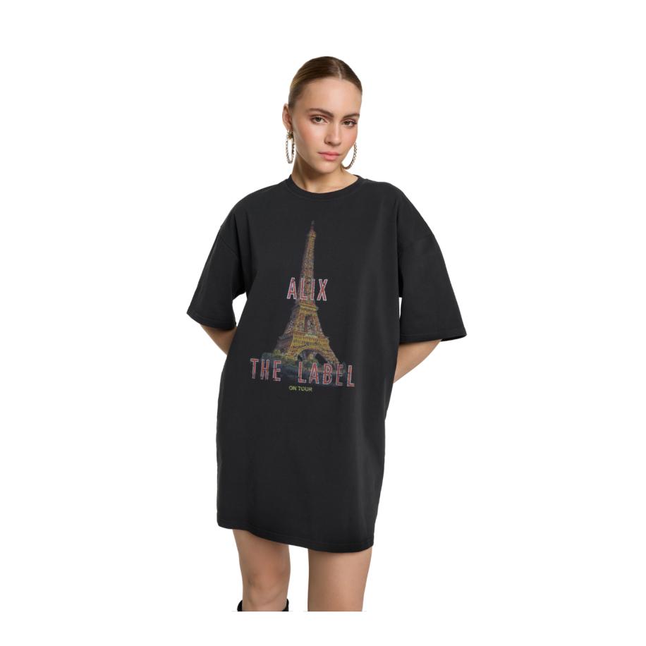 Alix The Label Paris T-Shirt Jurk Grijs