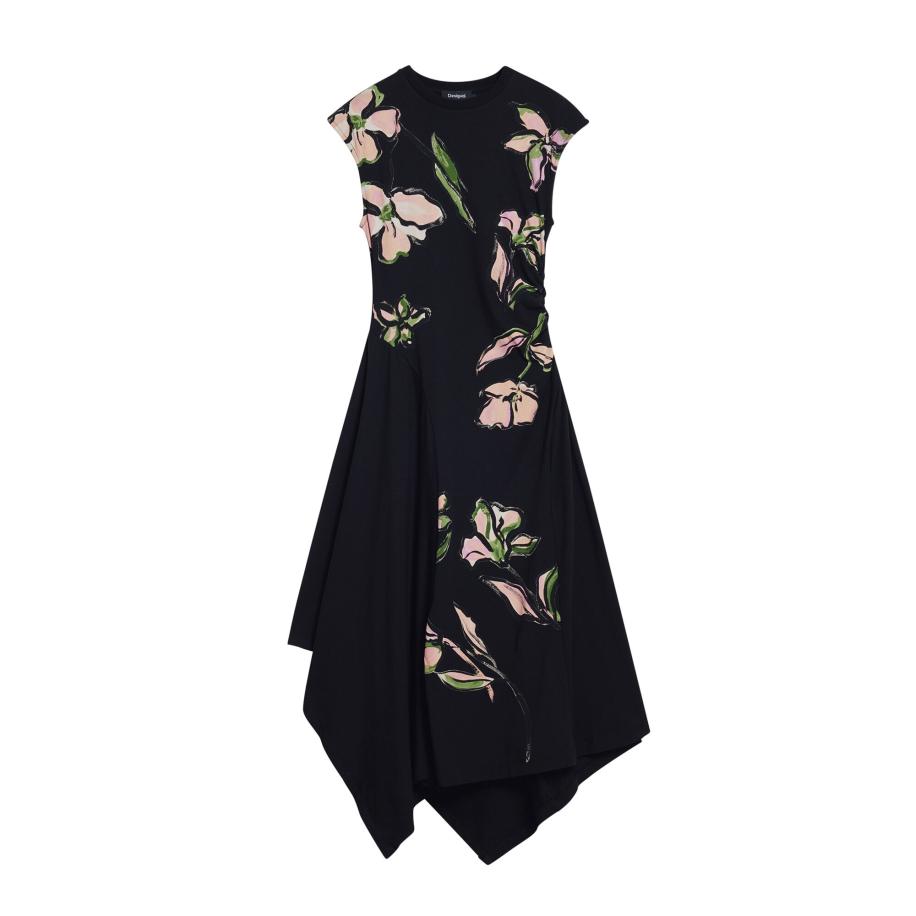 Desigual Desigual Jurk groen / rosé / zwart -