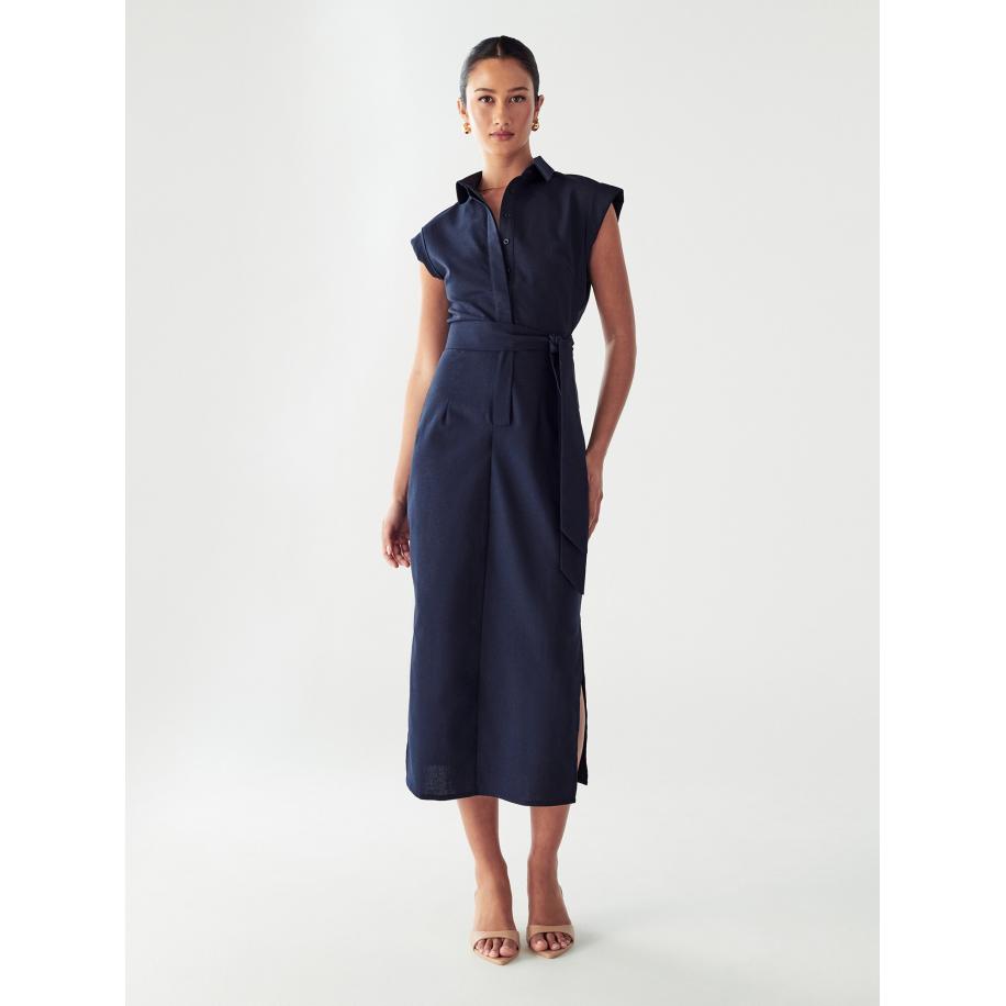 Willa Willa Blousejurk LAURENCE donkerblauw -