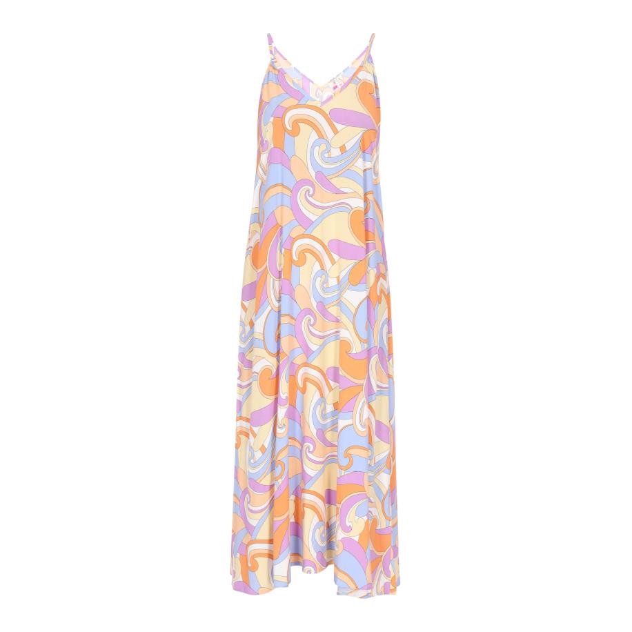 IZIA IZIA Zomerjurk lichtblauw / geel / lila / oranje -