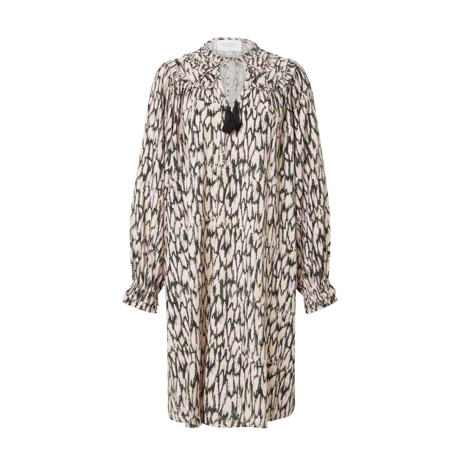 SISTERS POINT Jurk ILISA beige / appel / zwart Bruin