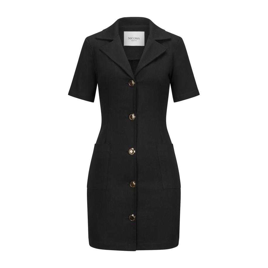 Nicowa Nicowa Blousejurk Rilona zwart -