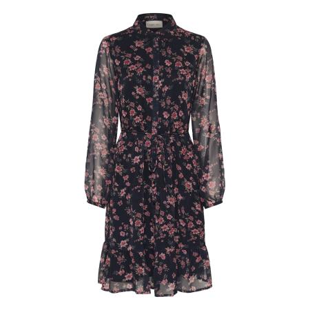 Cream Cream Jurk Yuna navy / watermeloen rood