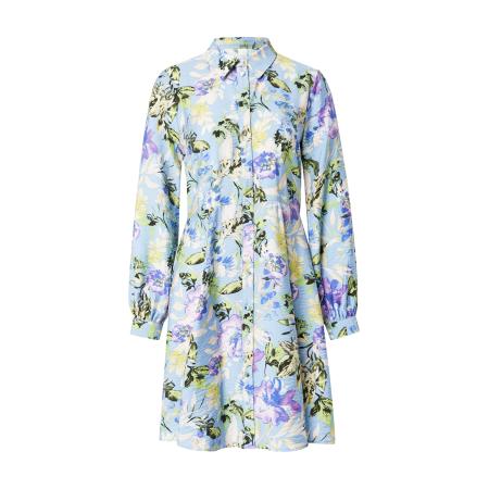 YAS Blousejurk YASKaya lichtblauw / donkergroen / lavendel / wit