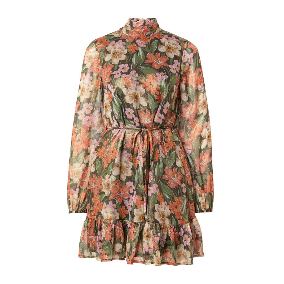 Oasis Oasis Jurk groen / oranje / lichtroze / zwart -