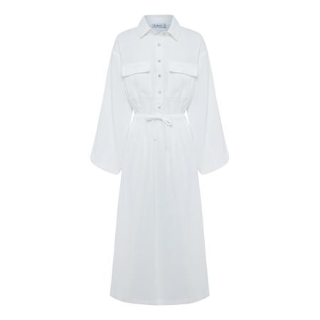 St MRLO Jurk REISE MIDI DRESS wit