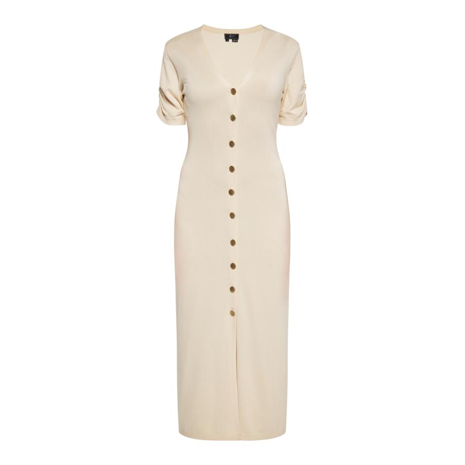 Faina faina Gebreide jurk taupe -