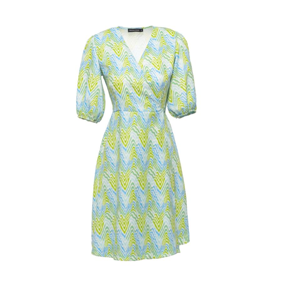 FRESHLIONS FRESHLIONS Zomerjurk Sunny blauw / groen / lichtgroen -