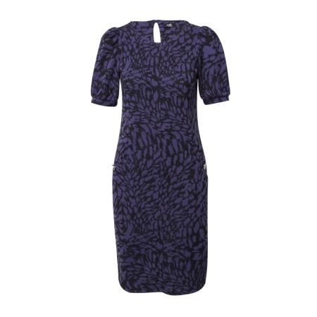 Wallis Wallis Jurk pruim / zwart