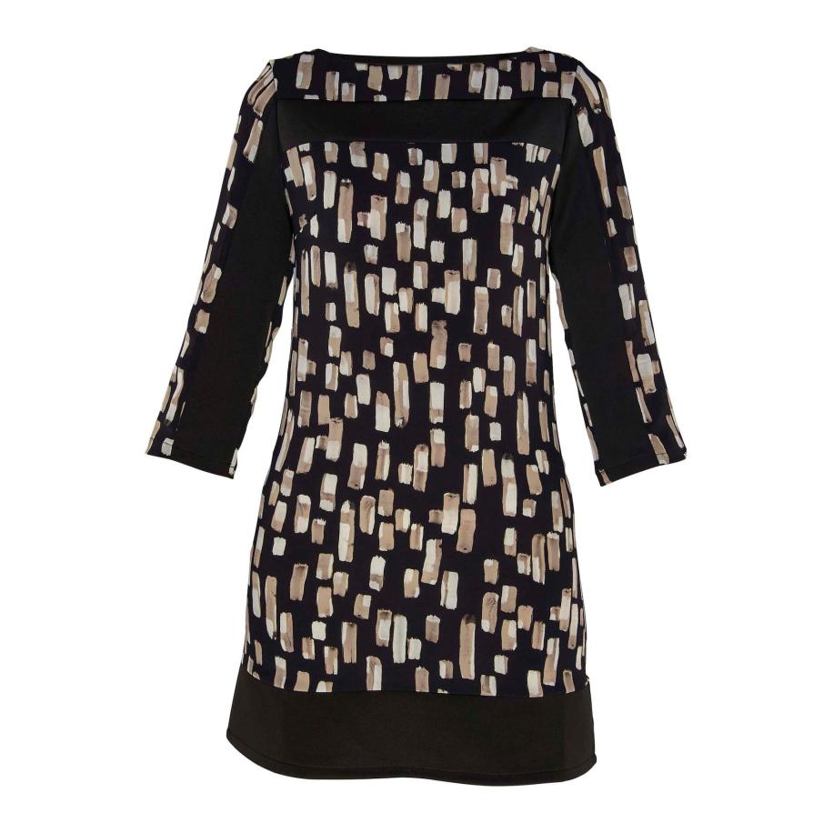 TOOche TOOche Cocktailjurk Artist ivoor / chamois / zwart -