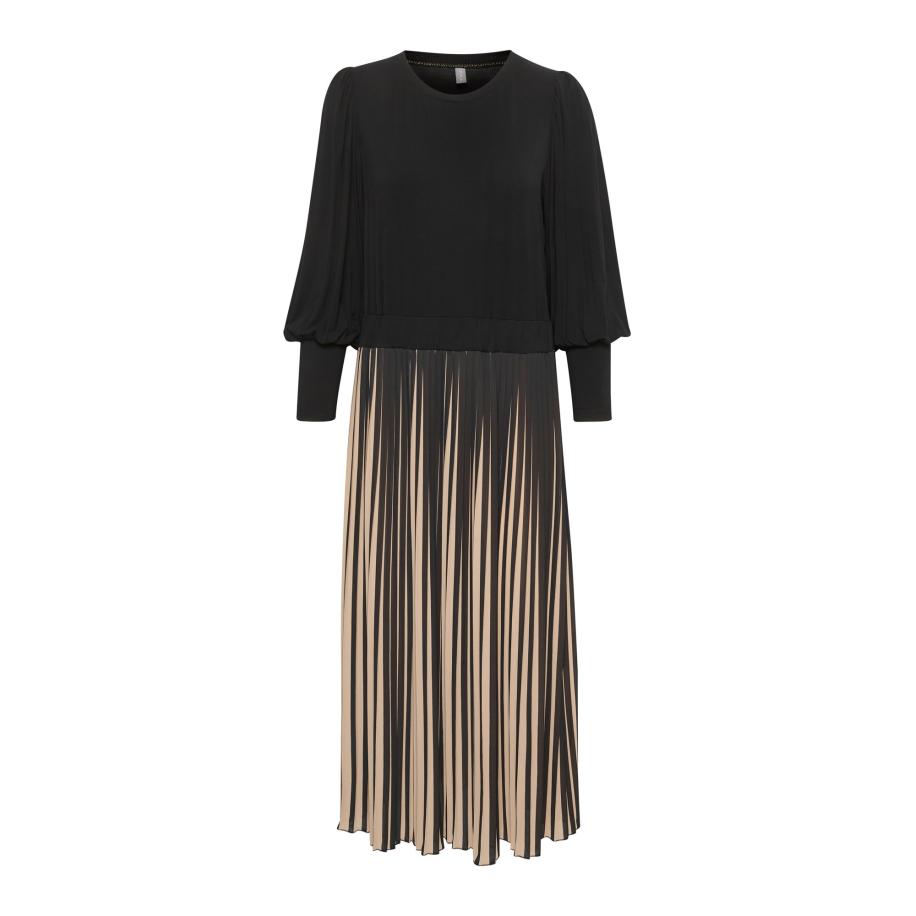 Culture CULTURE Jurk CU Carly goud / zwart -