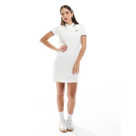 Fred Perry Polojurk met dubbel gekleurd randje in lichtroze-Neutraal