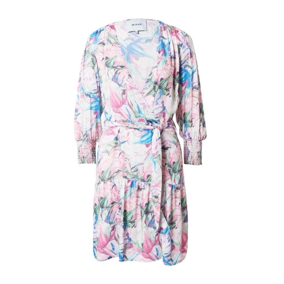 Minus minus Jurk Mercy lichtblauw / groen / rosa / wit -