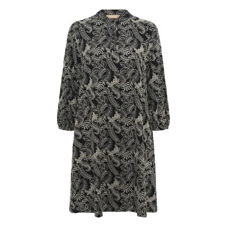 Culture CULTURE Jurk pasteelgeel / zwart