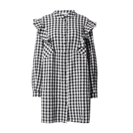 TOPSHOP Blousejurk zwart / wit