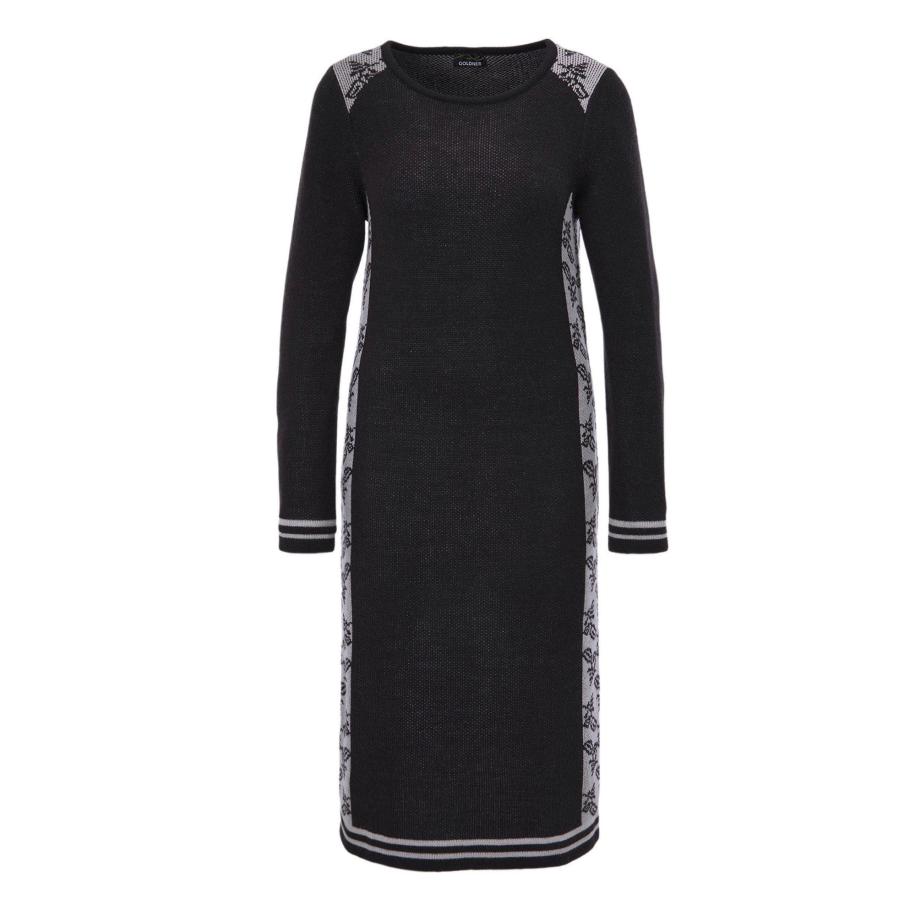 Goldner Goldner Jurk grijs / zwart -