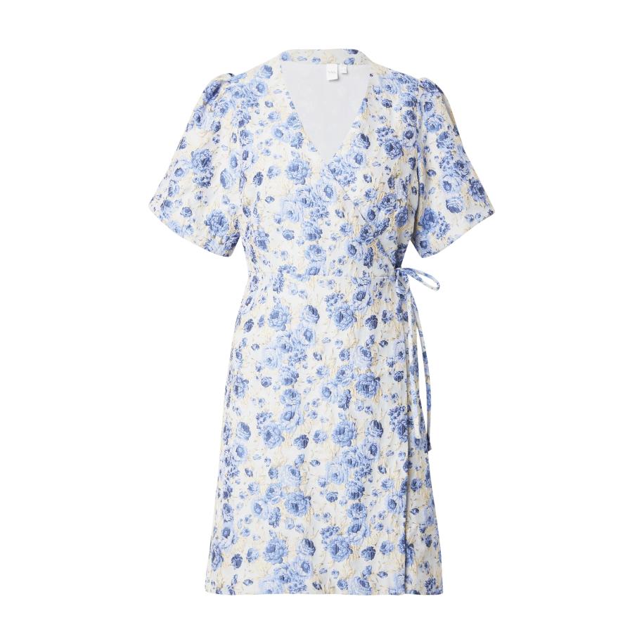 YAS YAS Jurk YASCINDY beige / lichtblauw / donkerblauw -