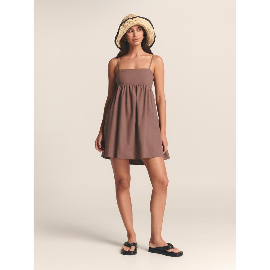 St MRLO Jurk ASTER MINI DRESS bruin Bruin