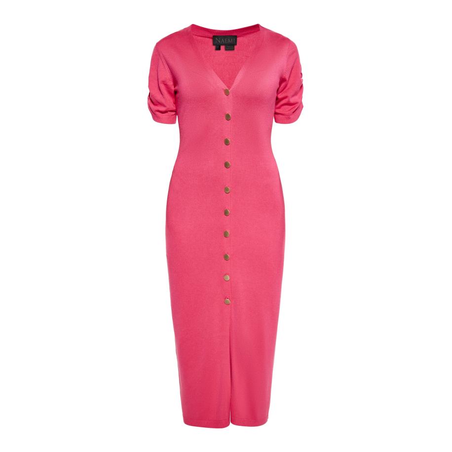 NAEMI NAEMI Gebreide jurk pink -