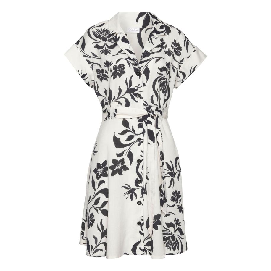 Lascana LASCANA Zomerjurk zwart / wit -
