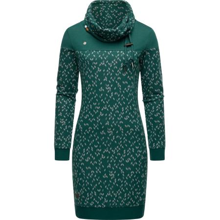 Ragwear Ragwear Jurk Chloe lichtgrijs / donkergroen