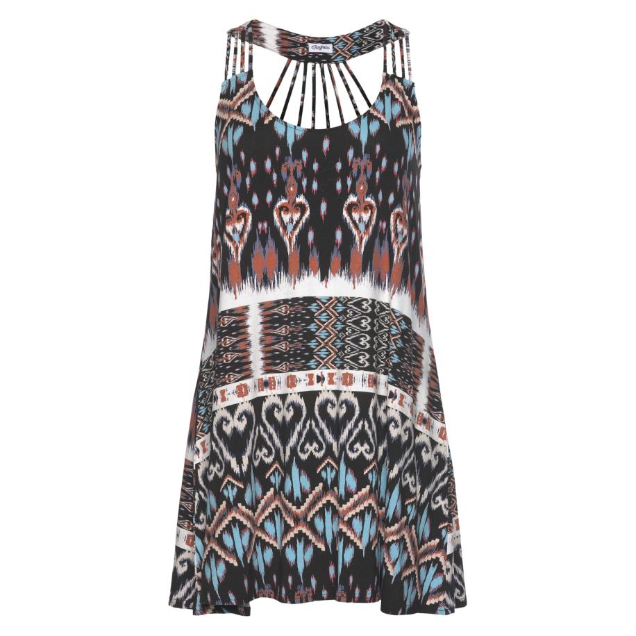 Buffalo BUFFALO Strandjurk blauw / rood / zwart / wit -