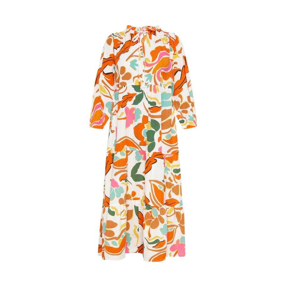 FELIPA FELIPA Jurk Festival geel / oranje / lichtroze / wit -