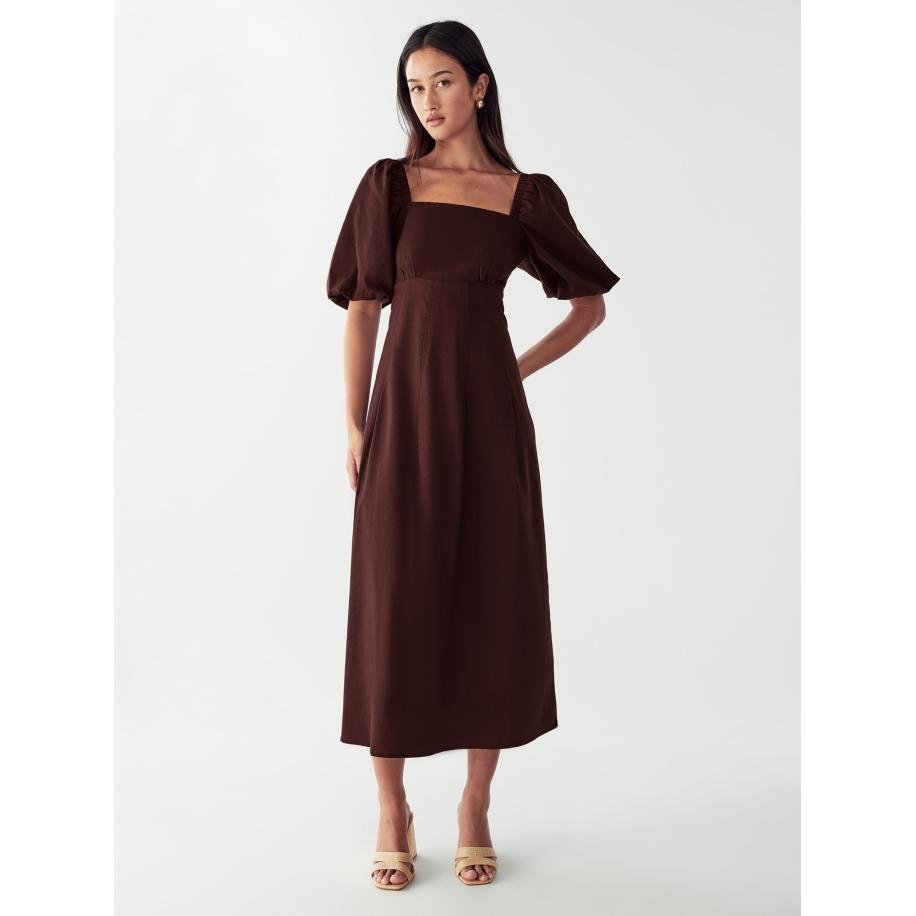 Willa Willa Jurk Meena donkerbruin -
