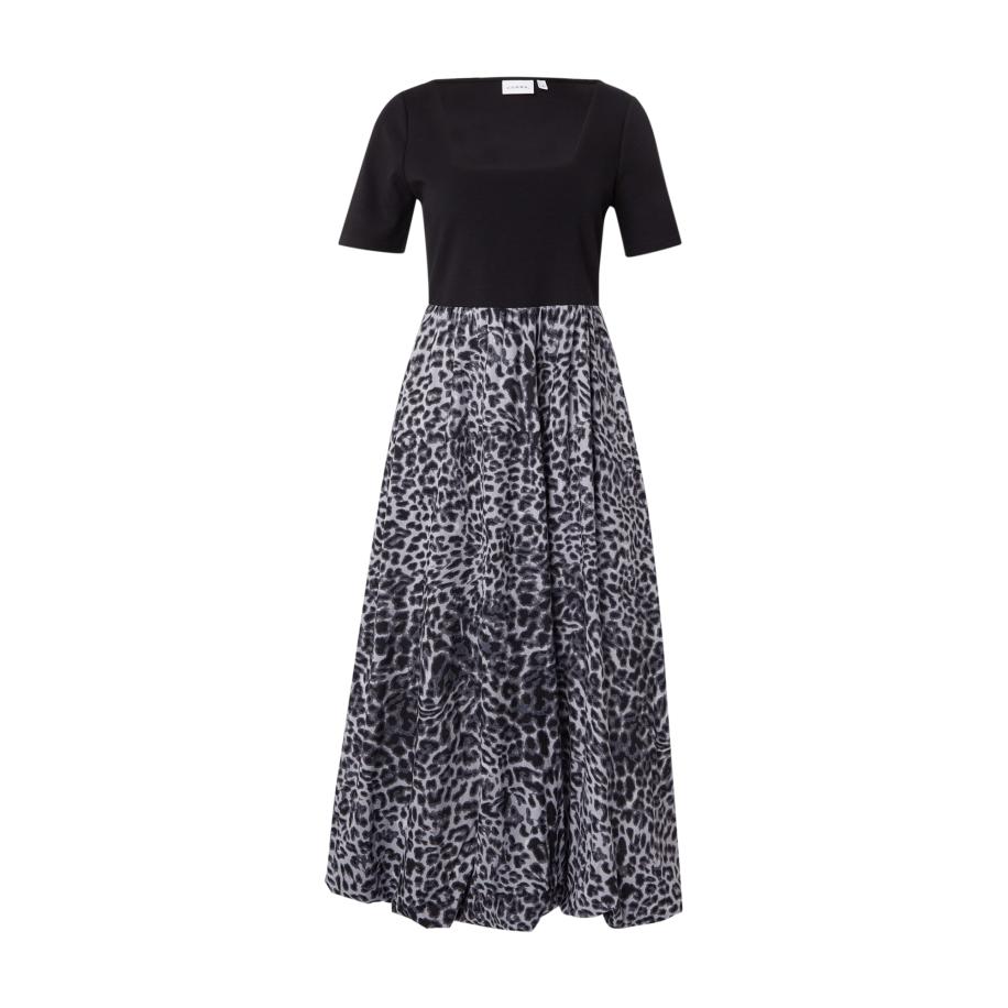Comma COMMA Jurk grijs / zwart -