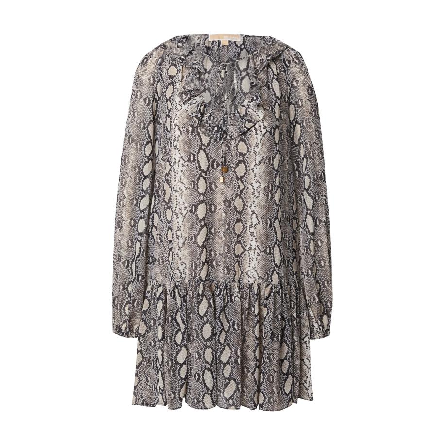 Michael Kors MICHAEL Michael Kors Jurk ecru / donkerbruin / grijs -