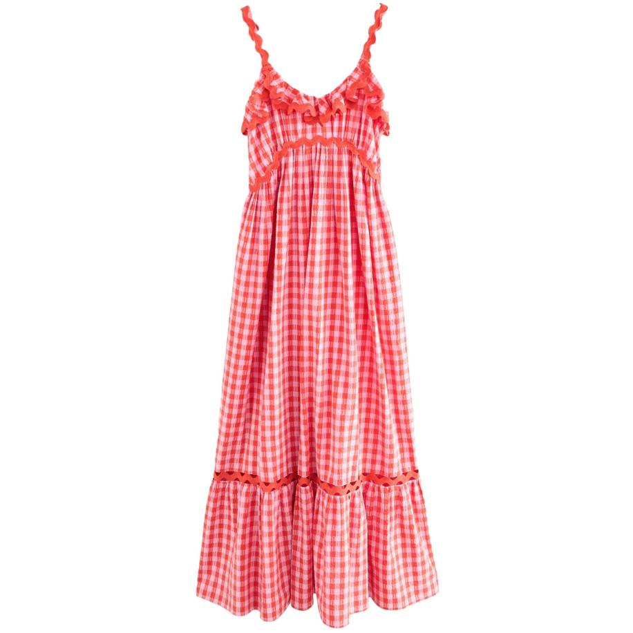 Next Next Jurk rood / wit -