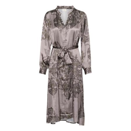 Kaffe Kaffe Jurk Ester taupe / zilvergrijs