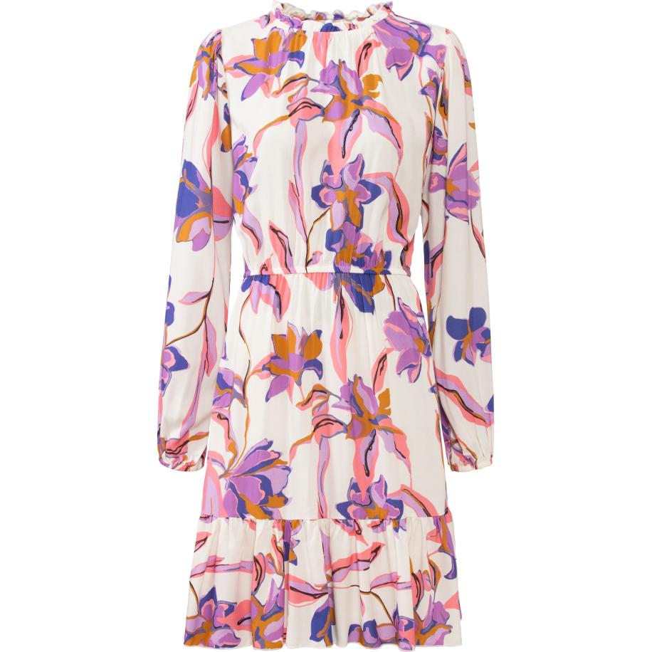 Lascana LASCANA Jurk kobaltblauw / curry / orchidee / rosa / wit -