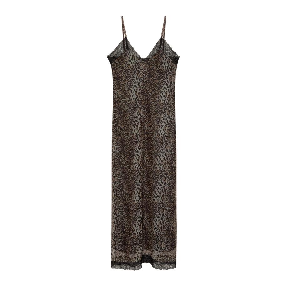 Pull&Bear Pull&Bear Jurk bruin / lichtgrijs / zwart -