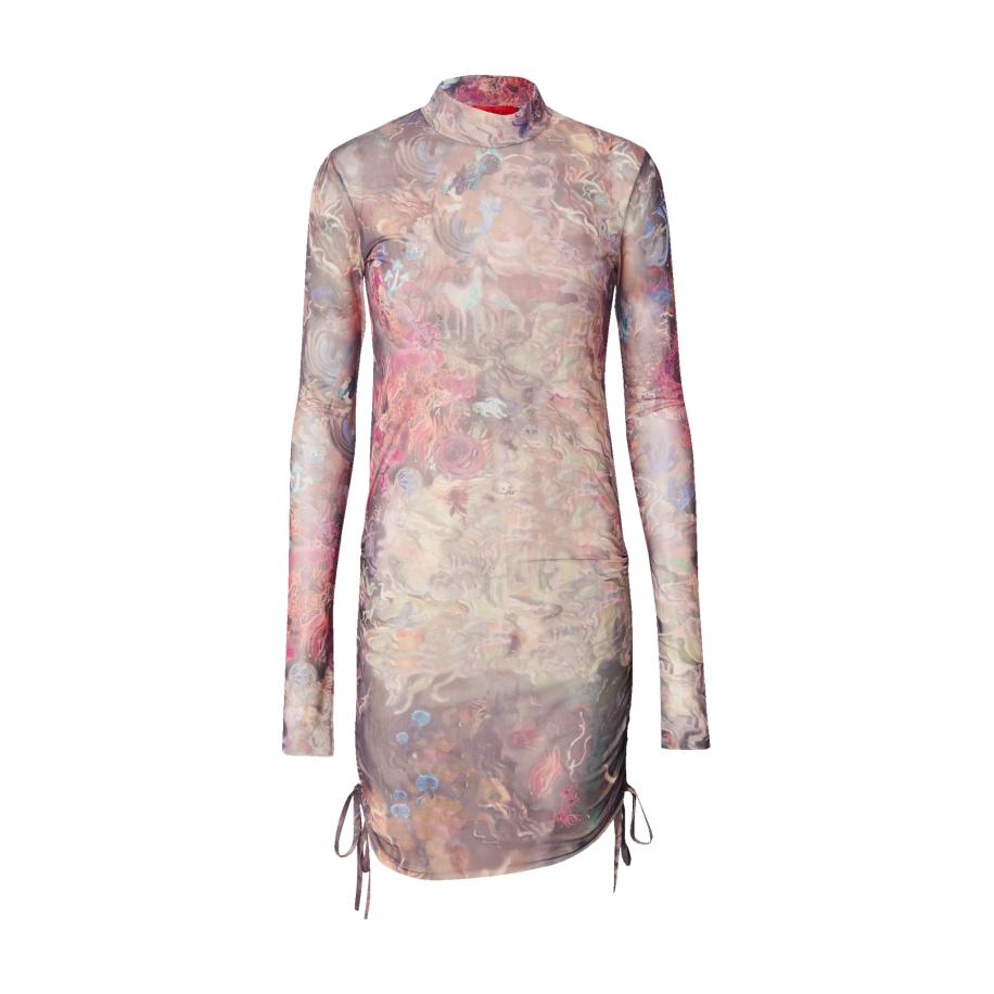 Max & Co. MAX&Co. Cocktailjurk RAFIA blauw / bruin / grijs / pink -