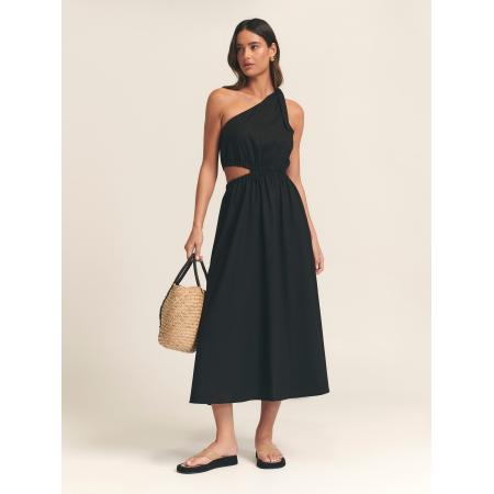St MRLO St MRLO Jurk AMILE MIDI DRESS zwart