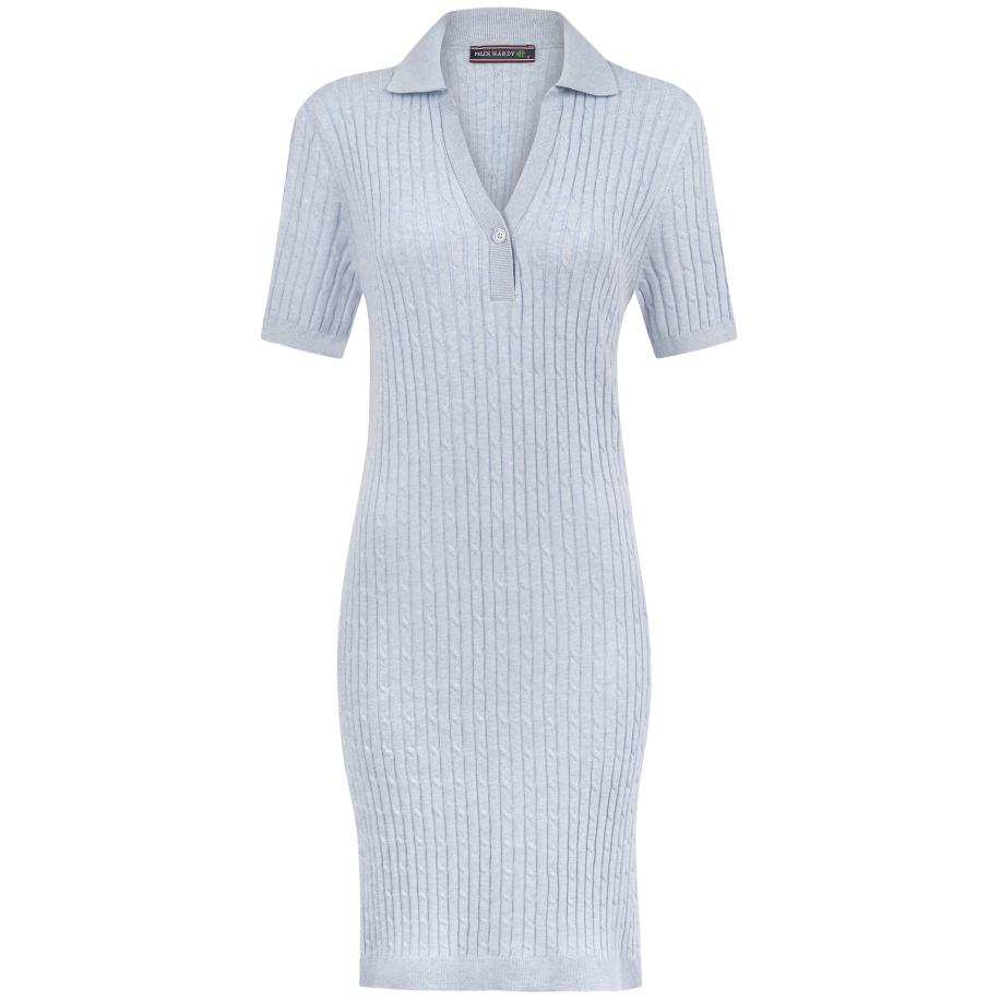 Felix Hardy Felix Hardy Gebreide jurk pastelblauw -