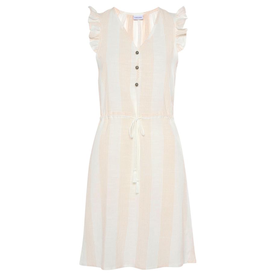 Lascana LASCANA Zomerjurk oranje / wit -