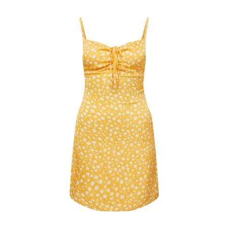 A LOT LESS A LOT LESS Jurk Alena lichtoranje / wit